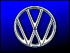 VW-Zeichen für Kofferraumhaube, chrom, orig. VW-Teil, NOS