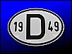 Kennzeichen Blechschild 19-D-49 wie Deutschland, NEU
