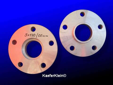 Spurverbreiterungen 25 mm, ALU, PORSCHE Lochkreis 5 x 130, Paar